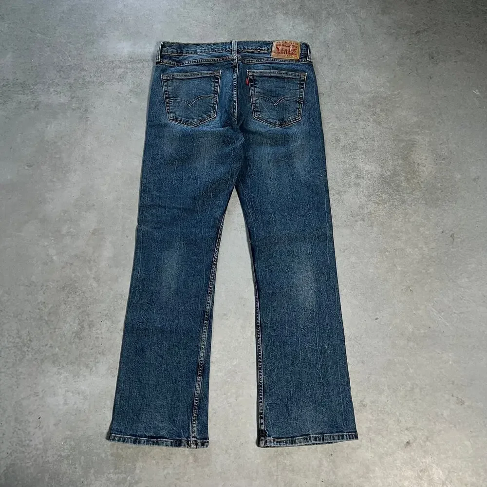 Levi's 527 Bootcut Men's Size 34x32 Jeans Slim Flare Blue Denim
